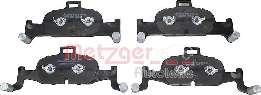 Metzger 1170973 - Тормозные колодки, дисковые, комплект autospares.lv