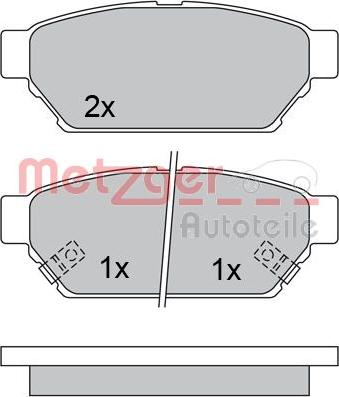 Metzger 1170492 - Тормозные колодки, дисковые, комплект autospares.lv