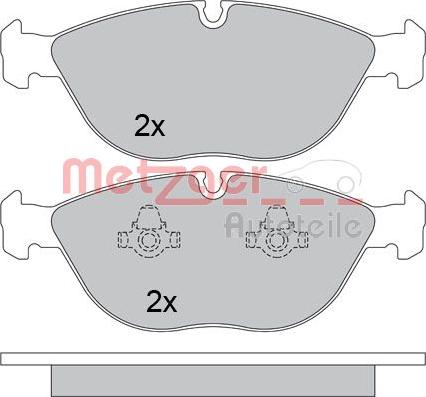 Metzger 1170454 - Тормозные колодки, дисковые, комплект autospares.lv
