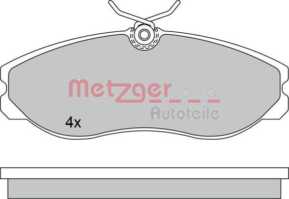 Metzger 1170451 - Тормозные колодки, дисковые, комплект autospares.lv