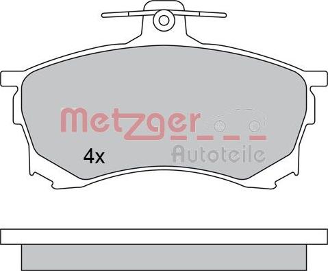 Metzger 1170453 - Тормозные колодки, дисковые, комплект autospares.lv