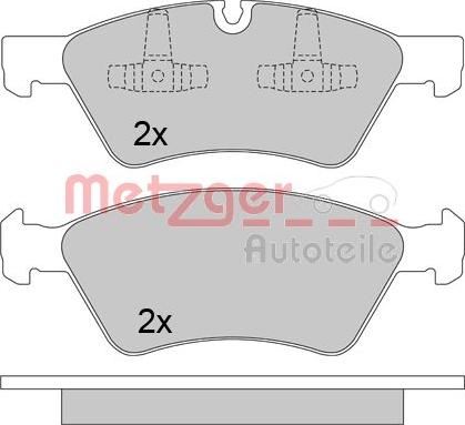 Metzger 1170464 - Тормозные колодки, дисковые, комплект autospares.lv