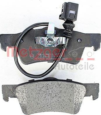 Metzger 1170465 - Тормозные колодки, дисковые, комплект autospares.lv