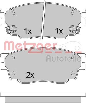 Metzger 1170461 - Тормозные колодки, дисковые, комплект autospares.lv