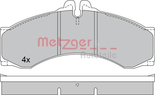 Metzger 1170400 - Тормозные колодки, дисковые, комплект autospares.lv