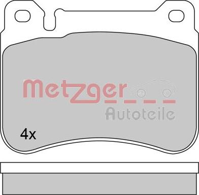 Metzger 1170407 - Тормозные колодки, дисковые, комплект autospares.lv