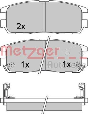 Metzger 1170414 - Тормозные колодки, дисковые, комплект autospares.lv