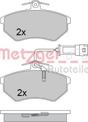 Metzger 1170412 - Тормозные колодки, дисковые, комплект autospares.lv