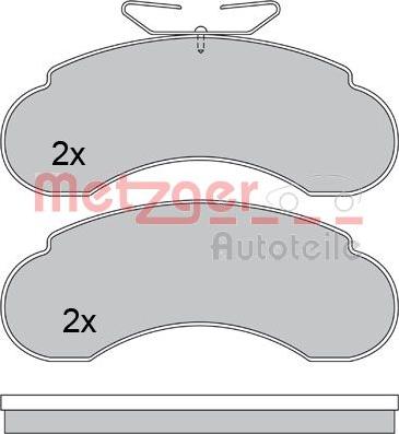 Metzger 1170485 - Тормозные колодки, дисковые, комплект autospares.lv