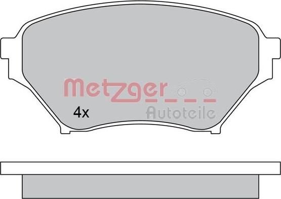 Metzger 1170480 - Тормозные колодки, дисковые, комплект autospares.lv