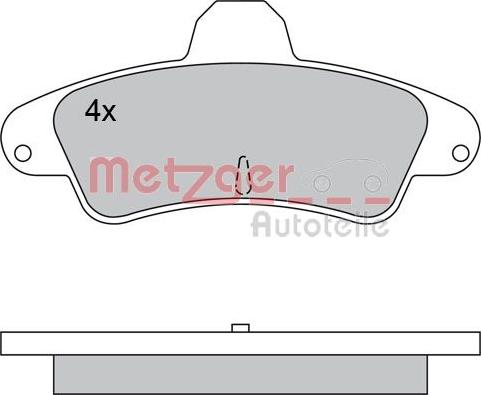 Metzger 1170430 - Тормозные колодки, дисковые, комплект autospares.lv