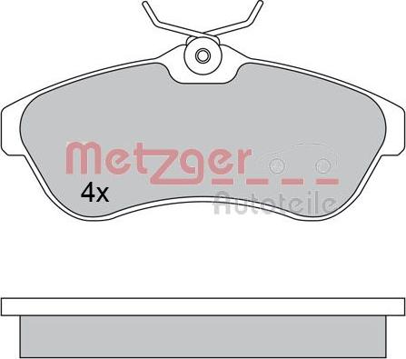 Metzger 1170438 - Тормозные колодки, дисковые, комплект autospares.lv