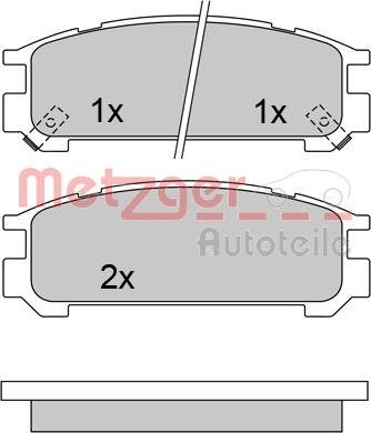 Metzger 1170429 - Тормозные колодки, дисковые, комплект autospares.lv