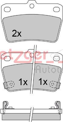 Metzger 1170420 - Тормозные колодки, дисковые, комплект autospares.lv