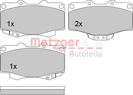 Metzger 1170428 - Тормозные колодки, дисковые, комплект autospares.lv