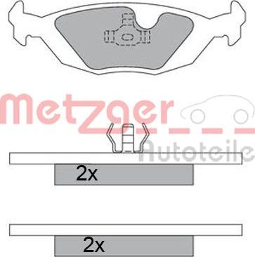 Metzger 1170473 - Тормозные колодки, дисковые, комплект autospares.lv