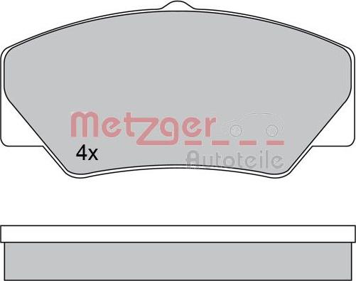 Metzger 1170599 - Тормозные колодки, дисковые, комплект autospares.lv