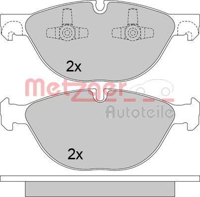 Metzger 1170592 - Тормозные колодки, дисковые, комплект autospares.lv