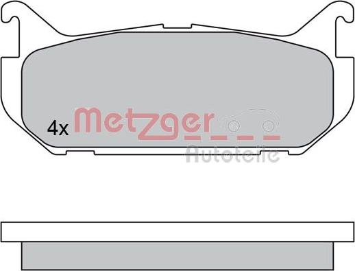 Metzger 0416.00 - Тормозные колодки, дисковые, комплект autospares.lv