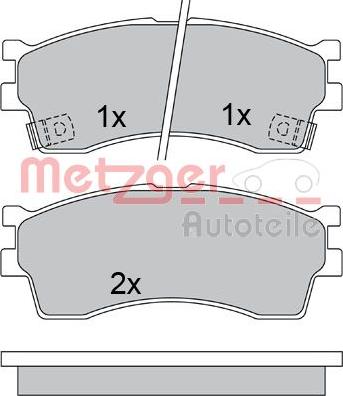 Metzger 1170548 - Тормозные колодки, дисковые, комплект autospares.lv