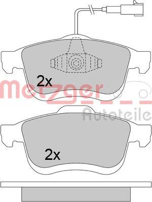 Metzger 1170542 - Тормозные колодки, дисковые, комплект autospares.lv