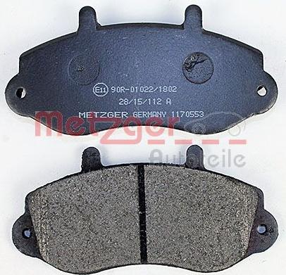 Metzger 1170553 - Тормозные колодки, дисковые, комплект autospares.lv