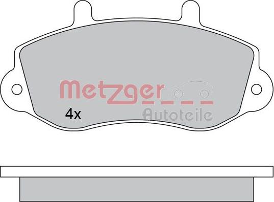 Metzger 1170553 - Тормозные колодки, дисковые, комплект autospares.lv