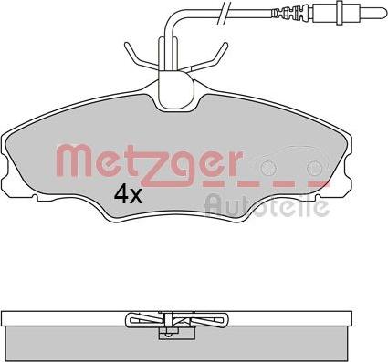 Metzger 1170552 - Тормозные колодки, дисковые, комплект autospares.lv