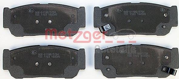 Metzger 1170557 - Тормозные колодки, дисковые, комплект autospares.lv