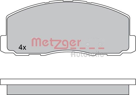 Metzger 1170569 - Тормозные колодки, дисковые, комплект autospares.lv