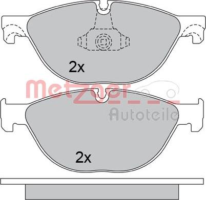 Metzger 1170564 - Тормозные колодки, дисковые, комплект autospares.lv