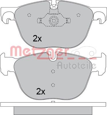 Metzger 1170562 - Тормозные колодки, дисковые, комплект autospares.lv