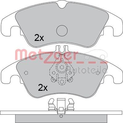 Metzger 1170509 - Тормозные колодки, дисковые, комплект autospares.lv