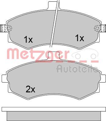 Metzger 1170506 - Тормозные колодки, дисковые, комплект autospares.lv