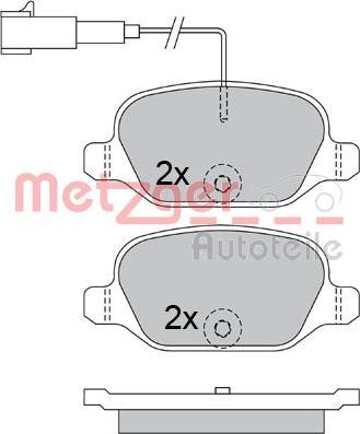 Metzger 1170500 - Тормозные колодки, дисковые, комплект autospares.lv