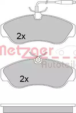 Metzger 1170516 - Тормозные колодки, дисковые, комплект autospares.lv