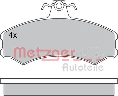 Metzger 1170512 - Тормозные колодки, дисковые, комплект autospares.lv