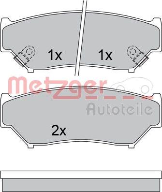 Metzger 1170528 - Тормозные колодки, дисковые, комплект autospares.lv