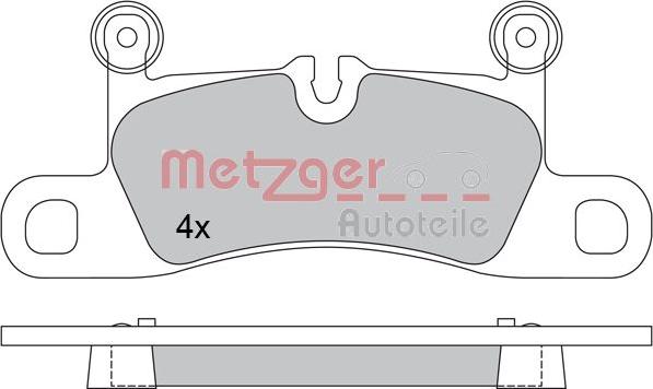 Metzger 1170523 - Тормозные колодки, дисковые, комплект autospares.lv