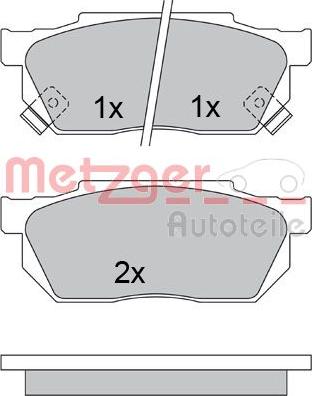 Metzger 1170527 - Тормозные колодки, дисковые, комплект autospares.lv