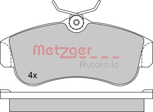 Metzger 1170574 - Тормозные колодки, дисковые, комплект autospares.lv
