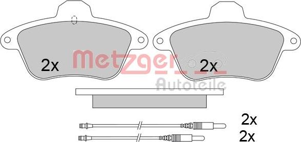 Metzger 1170575 - Тормозные колодки, дисковые, комплект autospares.lv