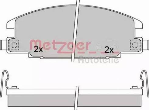 Metzger 1170571 - Тормозные колодки, дисковые, комплект autospares.lv