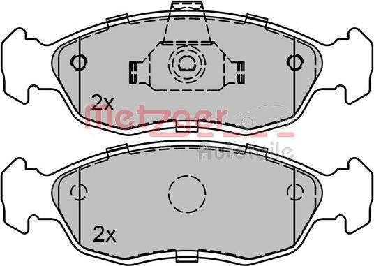 Metzger 1170578 - Тормозные колодки, дисковые, комплект autospares.lv