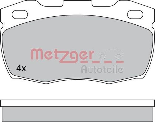 Metzger 1170573 - Тормозные колодки, дисковые, комплект autospares.lv