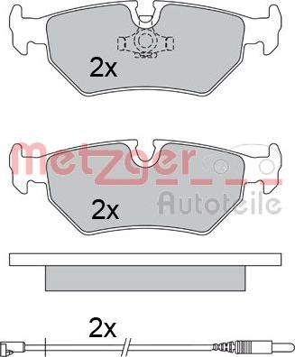 Metzger 1170572 - Тормозные колодки, дисковые, комплект autospares.lv