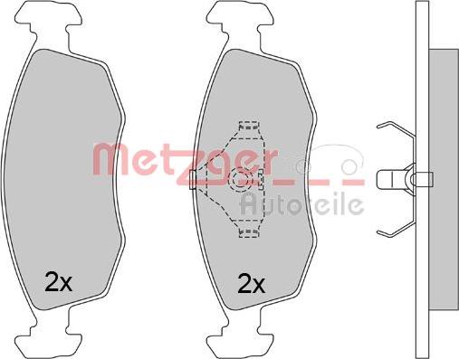 Metzger 1170642 - Тормозные колодки, дисковые, комплект autospares.lv