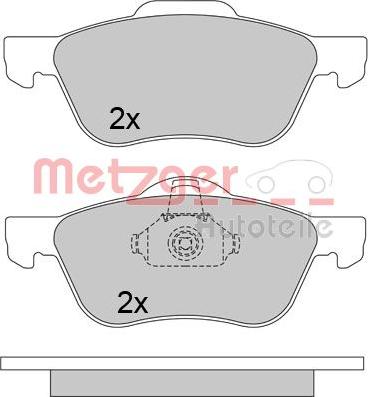 Metzger 1170650 - Тормозные колодки, дисковые, комплект autospares.lv