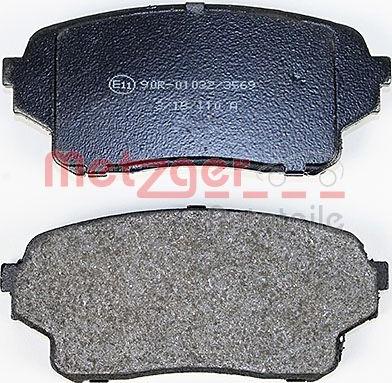 Metzger 1170669 - Тормозные колодки, дисковые, комплект autospares.lv