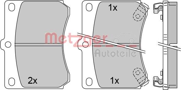 Metzger 1170661 - Тормозные колодки, дисковые, комплект autospares.lv